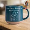 Custom Line Drawing Couple Gift Pottery Mug Valentine Gift, Anniversary Gift HA75 898920