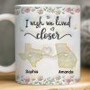 Custom Long Distance Mug - Personalized Best Friend Birthday Gifts For Women, Besties, Sisters, BFF - Distance Means So Little