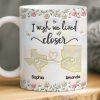 Custom Long Distance Mug - Personalized Best Friend Birthday Gifts For Women, Besties, Sisters, BFF - Distance Means So Little