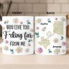 Custom Long Distance Mug - Personalized Best Friend Birthday Gifts For Women, Besties, Sisters, BFF - Far Away Still Close