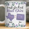 Custom Long Distance Mug - Personalized Best Friend Birthday Gifts For Women, Besties, Sisters, BFF - Hearts Stay Close