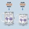 Custom Long Distance Mug - Personalized Best Friend Birthday Gifts For Women, Besties, Sisters, BFF - Hearts Stay Close