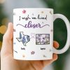 Custom Long Distance Mug - Personalized Best Friend Birthday Gifts For Women, Besties, Sisters, BFF - Side by Side, Always