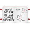 Custom Long Distance Mug - Personalized Best Friend Christmas Birthday Gifts For Women, Besties, Sisters, BFF - Cherishing Moments With Besties This Holiday