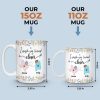 Custom Long Distance Mug - Personalized Best Friend Christmas Birthday Gifts For Women, Besties, Sisters, BFF - Side By Side Always Stronger
