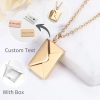 Custom Love Letter Envelope Pendant Necklace