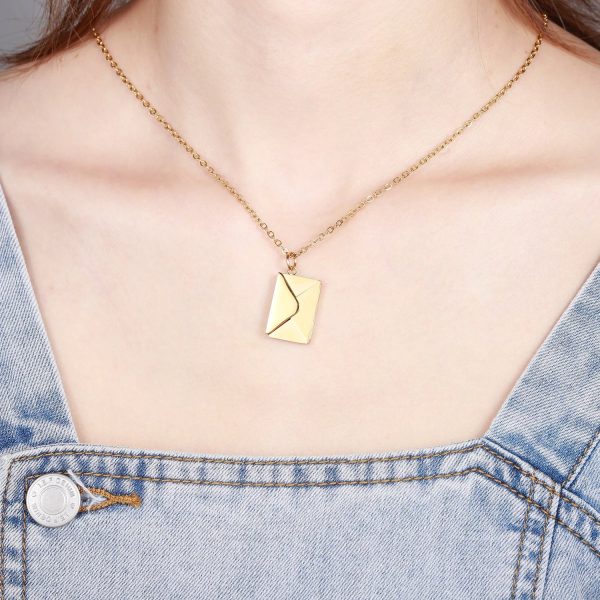 Custom Love Letter Envelope Pendant Necklace