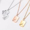 Custom Love Letter Envelope Pendant Necklace