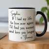 Custom Love You Longer Coffee Mug, Personalized White Ceramic Mug for Partner, Sweet Daily Reminder & Thoughtful Romantic Gift