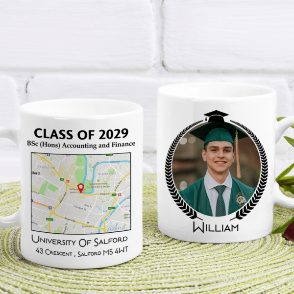 Custom Map Photo Graduation Gift Personalized Graduation Senior Coffee Mug 890335