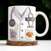 Custom Medical Professional Design With Stethoscope And Dog - Personalized Custom Coffee Mug - DOC040_MG
