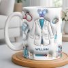 Custom Medical Professional Mug With Stethoscope And Equipment - Personalized Custom Coffee Mug - DOC076_MG