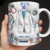 Custom Medical Professional Mug With Stethoscope And Equipment - Personalized Custom Coffee Mug - DOC076_MG