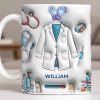 Custom Medical Professional Mug With Stethoscope And Equipment - Personalized Custom Coffee Mug - DOC076_MG