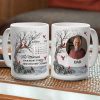 Custom Memorial White Ceramic Mug with Photo & Cardinals Personalized Remembrance Keepsake, Comforting Unique Gift