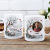 Custom Memorial White Ceramic Mug with Photo & Cardinals Personalized Remembrance Keepsake, Comforting Unique Gift