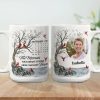 Custom Memorial White Ceramic Mug with Photo & Cardinals Personalized Remembrance Keepsake, Comforting Unique Gift