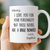 Custom Mug - Personalized Anniversary Christmas Wedding Gifts For Husband And Wife, Him And Her - My Emotional Support Human