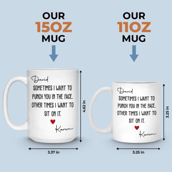 Custom Mug - Personalized Anniversary Christmas Wedding Gifts For Husband And Wife, Him And Her - My Favorite Person To Fight And Kiss