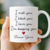 Custom Mug - Personalized Anniversary Christmas Wedding Gifts For Husband And Wife, Him And Her - Our Love, One Sip At A Time