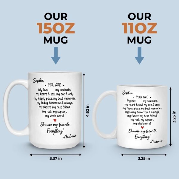 Custom Mug - Personalized Anniversary Wedding Gifts For Husband And Wife, Him And Her - Forever Starts With You
