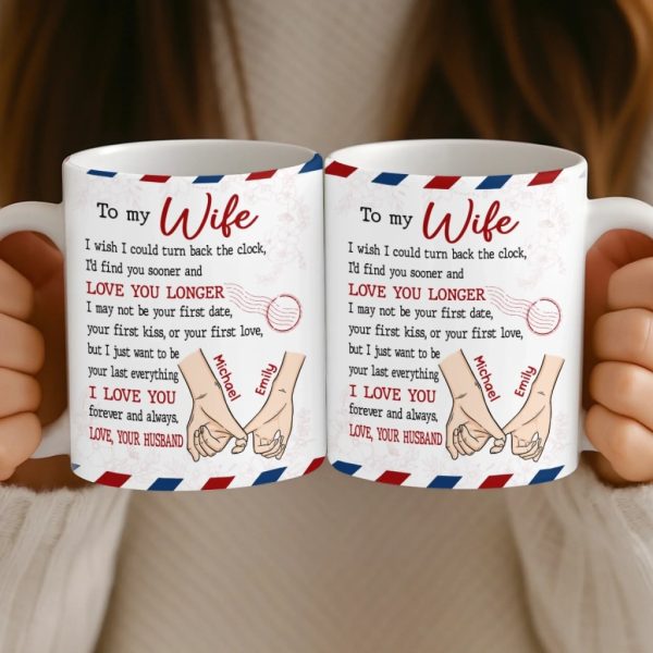 Custom Mug - Personalized Anniversary Wedding Gifts For Husband And Wife, Him And Her - Growing Old Side By Side