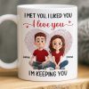 Custom Mug - Personalized Anniversary Wedding Gifts For Husband And Wife, Him And Her - Life Is Sweeter Together