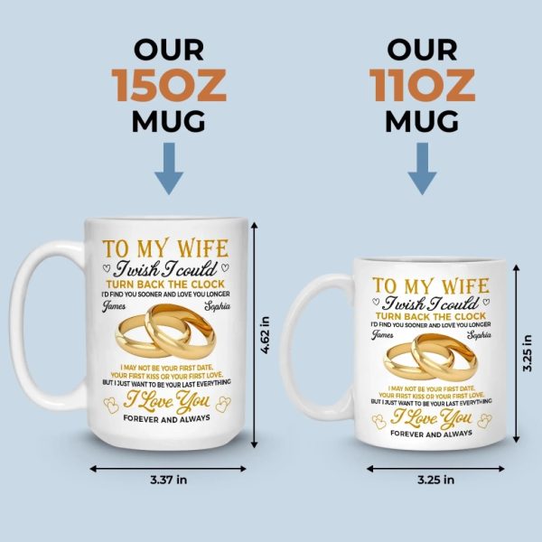 Custom Mug - Personalized Anniversary Wedding Gifts For Husband And Wife, Him And Her - Love Feels Easy Here