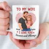 Custom Mug - Personalized Anniversary Wedding Gifts For Husband And Wife, Him And Her - Love Feels Like Home
