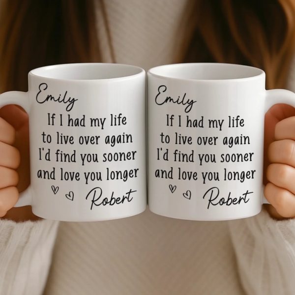 Custom Mug - Personalized Anniversary Wedding Gifts For Husband And Wife, Him And Her - Love You More Every Day