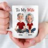 Custom Mug - Personalized Anniversary Wedding Gifts For Husband And Wife, Him And Her - Love You More Than Yesterday