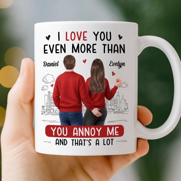 Custom Mug - Personalized Anniversary Wedding Gifts For Husband And Wife, Him And Her - Loving You Comes Easy