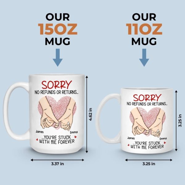 Custom Mug - Personalized Anniversary Wedding Gifts For Husband And Wife, Him And Her - My Forever Person