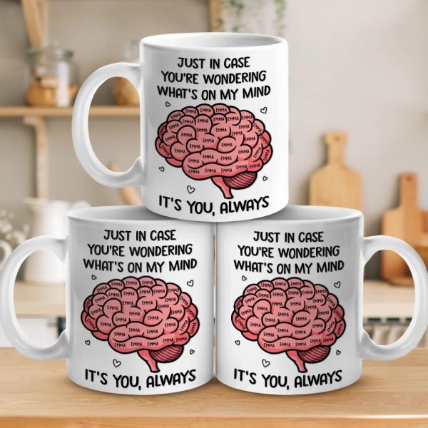 Custom Mug - Personalized Anniversary Wedding Gifts For Husband And Wife, Him And Her - My Mind Is Basically Your Fan Club