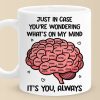 Custom Mug - Personalized Anniversary Wedding Gifts For Husband And Wife, Him And Her - My Mind Is Basically Your Fan Club