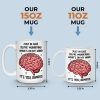 Custom Mug - Personalized Anniversary Wedding Gifts For Husband And Wife, Him And Her - My Mind Is Basically Your Fan Club