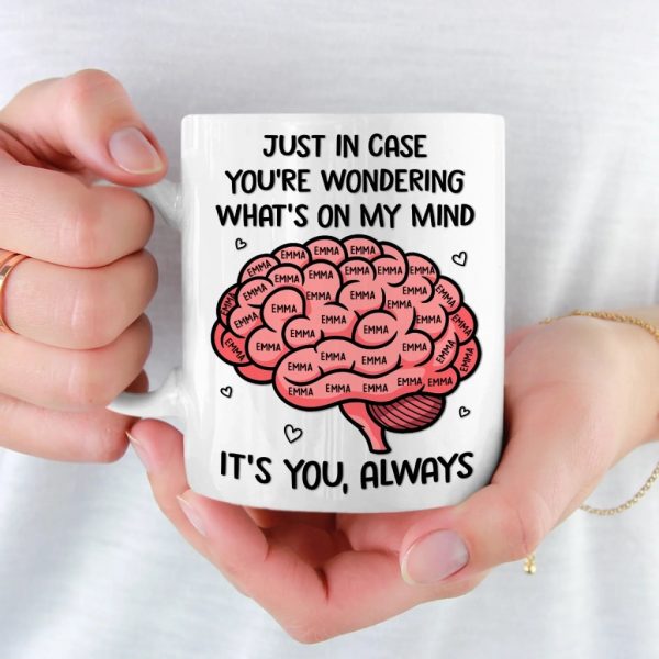 Custom Mug - Personalized Anniversary Wedding Gifts For Husband And Wife, Him And Her - My Mind Is Basically Your Fan Club