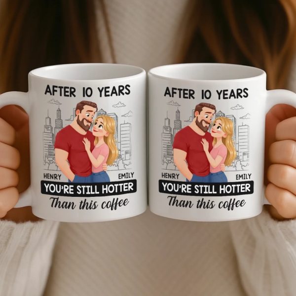 Custom Mug - Personalized Anniversary Wedding Gifts For Husband And Wife, Him And Her - Side By Side Feels Easy