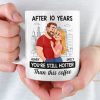 Custom Mug - Personalized Anniversary Wedding Gifts For Husband And Wife, Him And Her - Side By Side Feels Easy