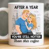 Custom Mug - Personalized Anniversary Wedding Gifts For Husband And Wife, Him And Her - Side By Side Feels Easy