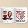 Custom Mug - Personalized Anniversary Wedding Gifts For Husband And Wife, Him And Her - Stuck On You, Forever