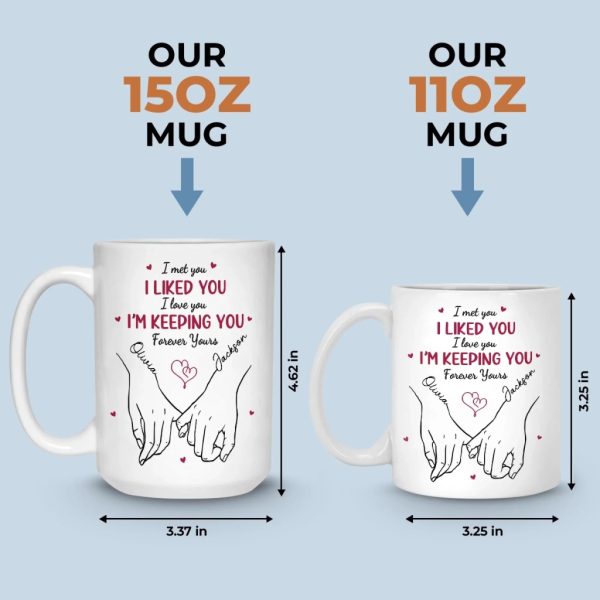Custom Mug - Personalized Anniversary Wedding Gifts For Husband And Wife, Him And Her - The Day It All Began