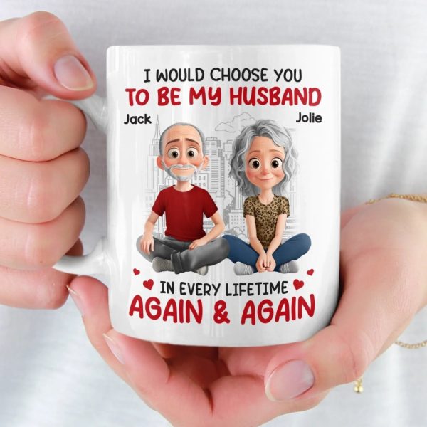Custom Mug - Personalized Anniversary Wedding Gifts For Husband And Wife, Him And Her - Two Hearts One Love