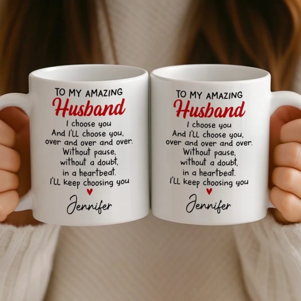 Custom Mug - Personalized Anniversary Wedding Gifts For Husband And Wife, Him And Her - Two Lives One Rhythm