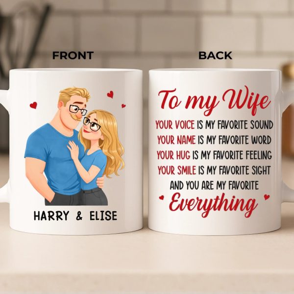 Custom Mug - Personalized Anniversary Wedding Gifts For Husband And Wife, Him And Her - You Are My Daily Yes
