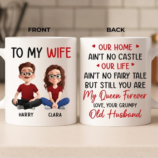 Custom Mug - Personalized Anniversary Wedding Gifts For Husband And Wife, Him And Her - You Me All The Way