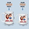 Custom Mug - Personalized Anniversary Wedding Gifts For Husband And Wife, Him And Her - Your Daily Dose Of Mischief