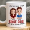 Custom Mug - Personalized Anniversary Wedding Gifts For Husband And Wife, Him And Her - Your Daily Dose Of Mischief