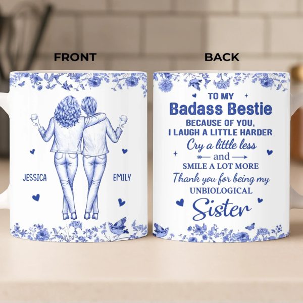 Custom Mug - Personalized Best Friend Birthday Gifts For Women - Living The Bestie Life
