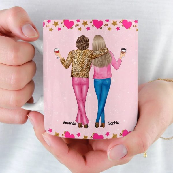 Custom Mug - Personalized Best Friend Birthday Gifts For Women, Besties, Sisters, BFF - Always Better Together